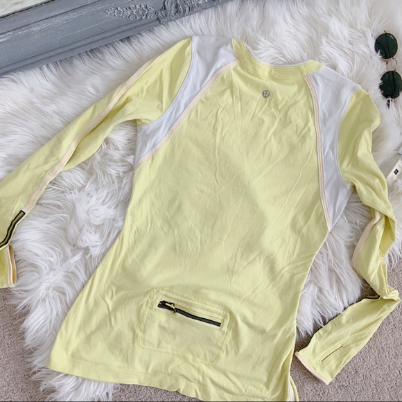 SOLD Lululemon Run Layer Me Long Sleeve Lemon - Picture 7 of 10